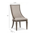 thumbnail image 3 of Magnussen Home Lancaster Dovetail Grey Upholstered Arm Chair Two Pack, 3 of 11