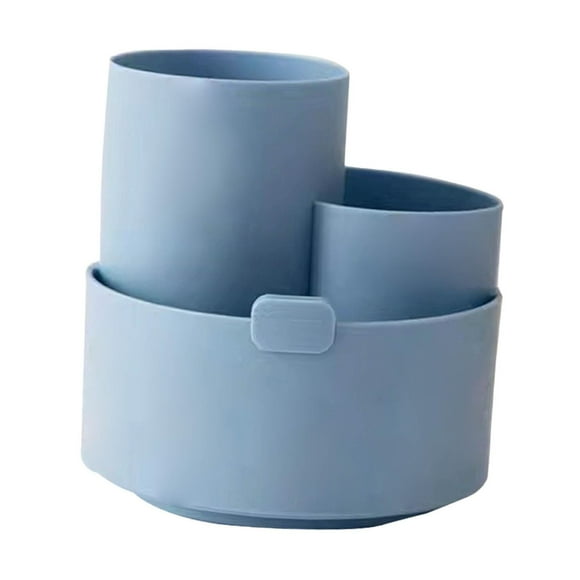 Soporte giratorio para bolígrafo 360, 3 ranuras separadas, soporte giratorio, estante para lápices, organizador de papelería de escritorio para Yotijar Organizador de escritorio