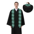 thumbnail image 4 of Easygdp Teal Cactus Unisex Adult Graduation Stole Shawl 36" Long for Academic Commencements Shawl-Sharp Corner, 4 of 7