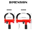 thumbnail image 2 of Wheel Lock Tevlaphee Universal Heavy Duty Security, negro y rojo, 2 of 6