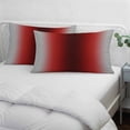 thumbnail image 4 of Dark Red Grey Black Ombre Throw Pillow Covers, Farmhouse Gradient Minimalist Soft Breathable Pillow Cases with Invisible Zipper for Sleeping, Toddler Pillowcases for Couch Bed Sofa Chair 12x20 Inches, 4 of 9