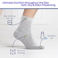 thumbnail image 2 of PureTwine Diabetic Socks for Men | Soft Bamboo Viscose Breathable Non Binding Neuropathy Socks for Men | Size 8-12 Pack of 4, 2 of 7