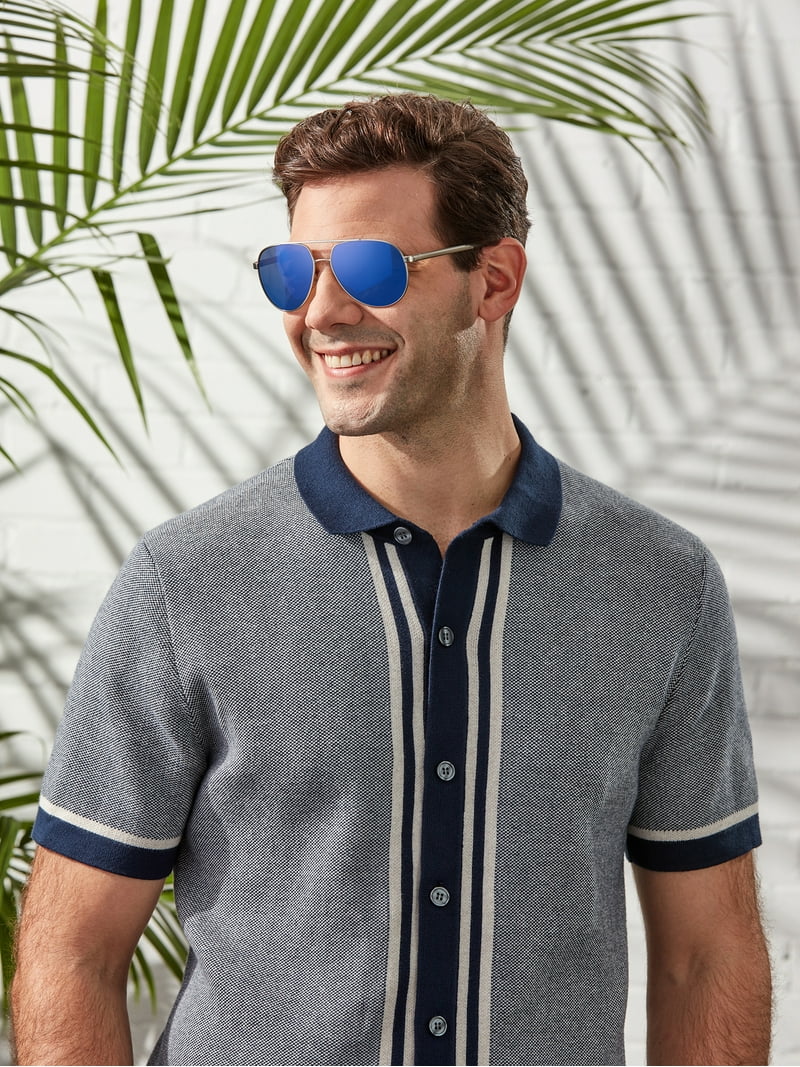 Foster Grant Mens Aviator Silver Adult Sunglasses Matte  display picture 1