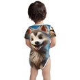 thumbnail image 2 of Rocae Blue Sky Cute Wolf for Baby Cotton Short-Sleeve Bodysuits for Unisex Onesies Bodysuit-18 Months, 2 of 7
