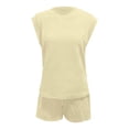 thumbnail image 4 of MAIHAN Women Casual Outfits Spring Outfits Shirt Tops Shorts Clothes Sets Shorts Sets Women 2 Piece Outfits Casual Two-Piece Outfit, 4 of 5