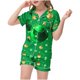 thumbnail image 3 of Odeerbi 2-12 Años Niños Niñas Verano St. Patrick'S Day Pijama de Satén Con Solapa de Muesca Conjunto de Pantalones Cortos Ropa de Dormir Conjuntos de Pijama, 3 of 5