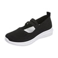 thumbnail image 2 of Office Shoes, Women Shoes, Womens Shoes, Women Mary Jane Walking Shoes Comfortable Knit Flats Slip On Dress Shoes for Women Casual Nurse Flats Diabetic Shoes With Arch Support, Black 6, 2 of 6