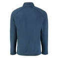 thumbnail image 3 of Men's Cutter & Buck  Heather Navy Los Angeles Chargers Peshastin Eco Fleece Tri-Blend Raglan Recycled Quarter-Zip Jacket, 3 of 3