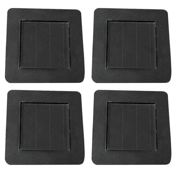 Marbhall 4Pcs Solar Light Replacement Top, Square Solar Panel Top Replacement Black