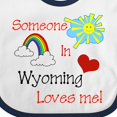 thumbnail image 4 of Inktastic Someone in Wyoming Loves Me Boys or Girls Baby Bib, 4 of 4