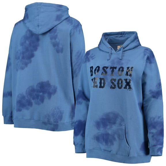 Women's Navy Boston Red Sox Plus Size Cloud Pullover Hoodie