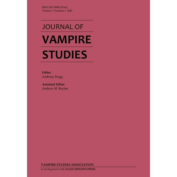 Journal of Vampire Studies: Vol. 1, No. 1 (2020), (Paperback)