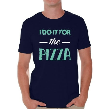 - Awkward Styles Men's I Do It For the Pizza Graphic T-shirt Tops GYM Funny Workout Saying