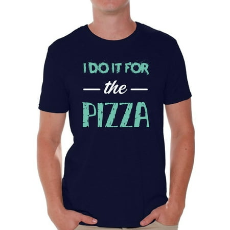 Awkward Styles Men's I Do It For the Pizza Graphic T-shirt Tops GYM Funny Workout Saying