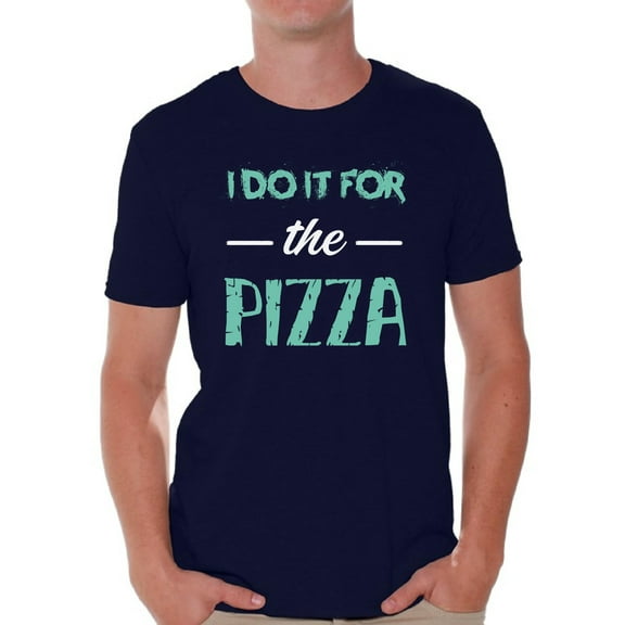 Awkward Styles Men's I Do It For the Pizza Graphic T-shirt Tops GYM Funny Workout Saying