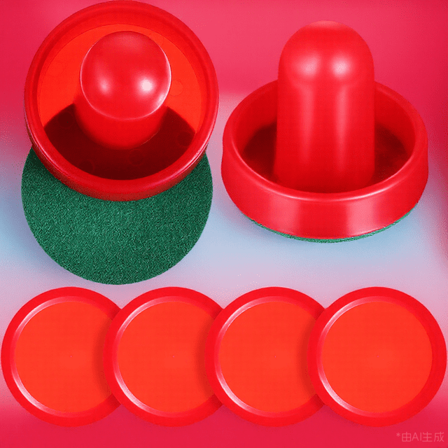 Phenofice 1 Set of Ice Hockey Slider Pushers Red Flannel Parts for Competitive Competitions