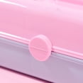 thumbnail image 3 of Travel Makeup Organizer Box, Portable Cosmetic Case with Handle, 3-Layer Desktop Storage Bins for Jewelry & Small Items, Dustproof Vanity Organizer, 3 of 5