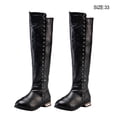 thumbnail image 4 of Boots Children Over-the-knee Rivets Tube Elastic Shoes Aritifical Leather Light Slipproof Rivets Winter Windproof Warm Outdoor Boot 33, 4 of 7