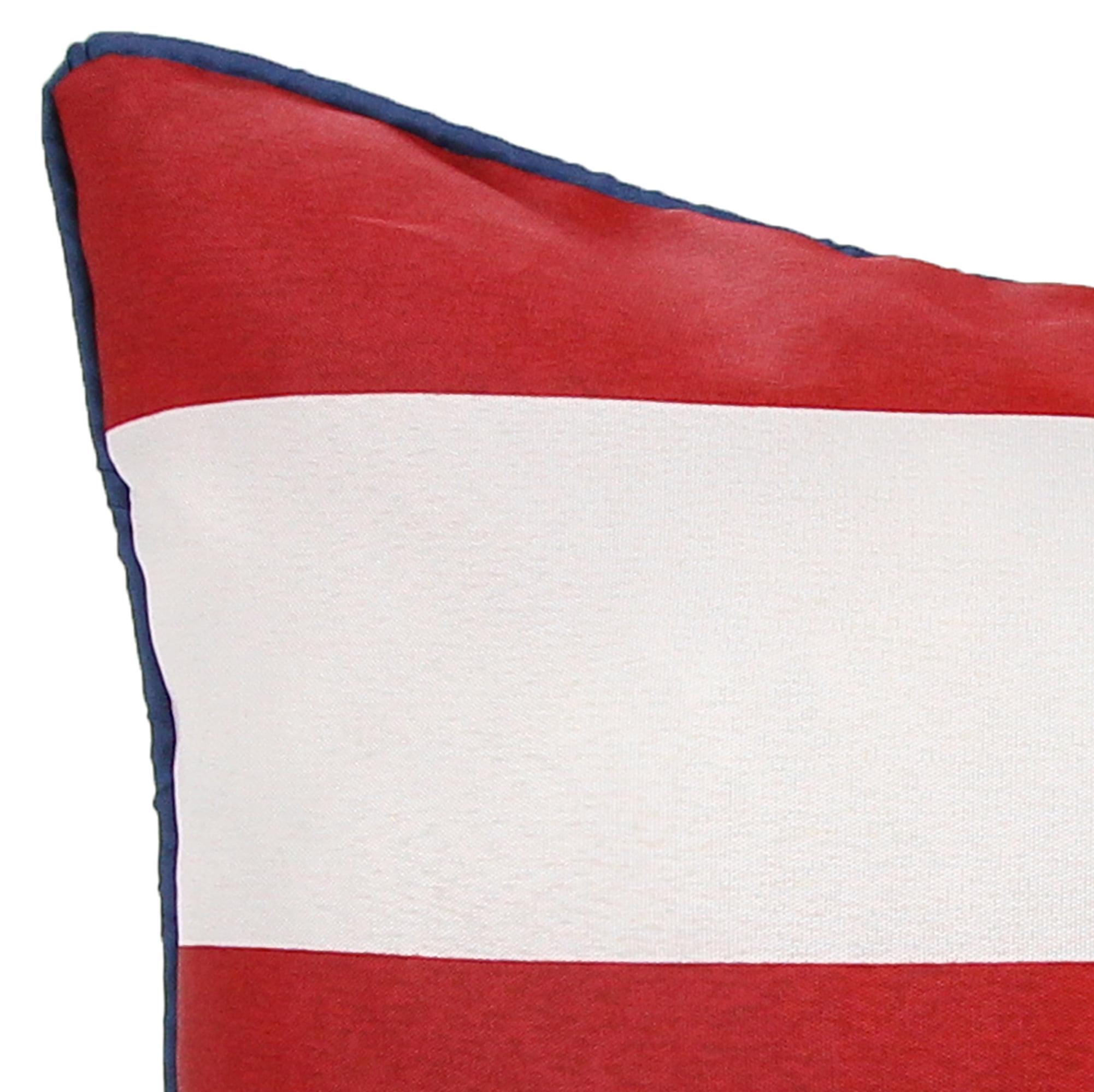 Jordan Manufacturing 18" x 18" Red, White and Blue Stars and Stripes Outdoor Throw Pillow (2-Pack)