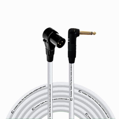 Columber Cable - Right Angle XLR Male to Right Angle 1/4" TS 3-Pin Connector