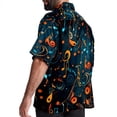 thumbnail image 3 of Note Men's Short Sleeve Hawaiian Beach Shirt Casual Printed Button Down Summer Unisex Casual Shirt, 3 of 6