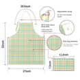 thumbnail image 7 of Colorful Grid Checkered Pattern Apron-Garden Aprons for Women with Pockets-Cotton Linen Waterproof Kitchen Cooking Gardening Aprons Adjustable for Kitchen,Cooking,BBQ and Salon 33x27 Inch, 7 of 7