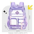 thumbnail image 2 of Mochila Stylifeo transparente para escuela de PVC violeta transparente, 2 of 9