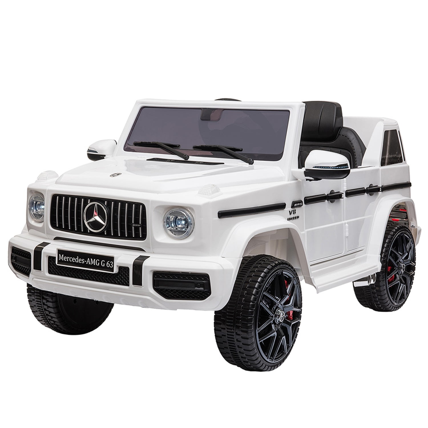 CIPACHO Licensed Benz GT AMG G63 12V Ride On Jeep with Remote Control, Electric Car for Kids 3-6 Years, 3 Speeds, White CIPACHO Licensed Benz GT AMG G63 12V Ride On Jeep with Remote Control, Electric Car for Kids 3-6 Years, 3 Speeds, White