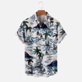 thumbnail image 4 of ZCFZJW Clearance Hawaiian Bowling Shirts for Men Short Sleeve Button Down Shirt Casual Tropical Print Beach Summer Holiday Gifts T Shirts with Pocket Z06-Light Blue M, 4 of 6
