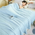 thumbnail image 5 of Summer Cooling Quilt, Ice Silk Air Conditioning Blanket, Ultra-Soft Breathable Lightweight Bedspread, Mask-Like Fabric, No Filler Clumping, Machine Washable, Hotel Quality, 5 of 6