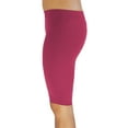 thumbnail image 2 of Vivian's Fashions Legging Shorts - Biker Length, Misses Size (Fuchsia, 1X), 2 of 3