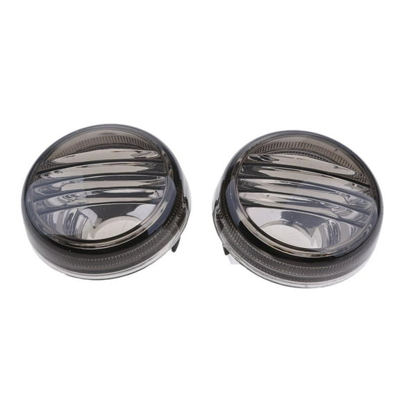 1 Pairs Motorcycle Turn Signal light type lens Cover Set Compatible for Boulevard M50 C50 Vl800 C90 - Smoke