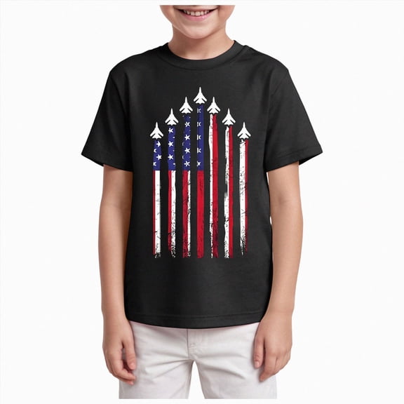 NIEWTR Kids Summer Clothes Boys Shirts 2T 3T 4T 5T Toddler Children Short Sleeve Tops Casual Crewneck Soft T-Shirts Breathable Summer Tees (A-Black,7-8 Years)