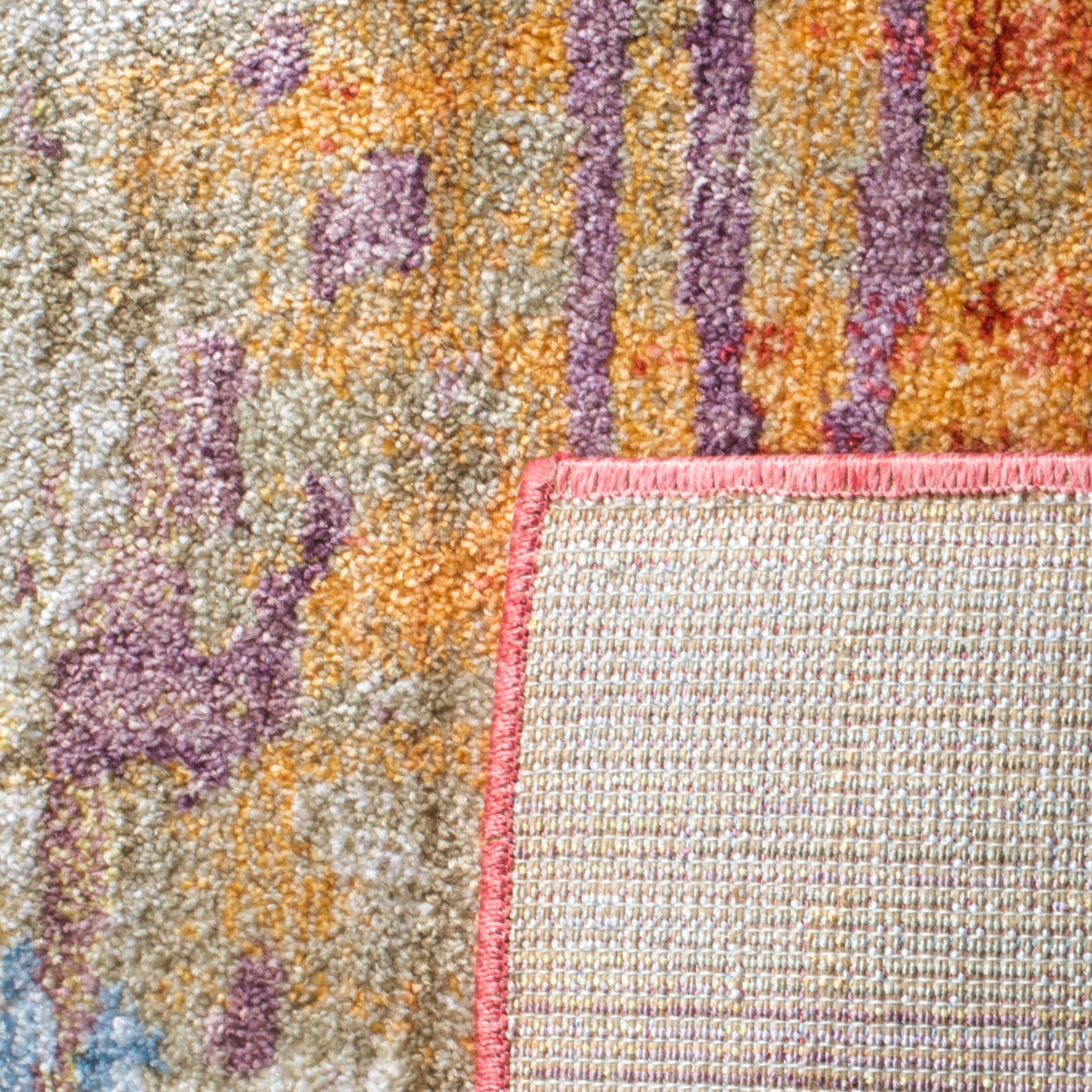 SAFAVIEH Bristol Paisley Geometric Polyester Runner Rug, Blue/Rust, 2'3" x 8'