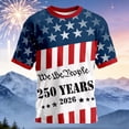 thumbnail image 2 of CONZONE Independence Day Men's T-Shirts Short Sleeve Patriotic T Shirts for Men Casual Crew Neck 250Th Usa Anniversary Letter Graphic Lightweight Tees Soft Cozy Athletic Tops, 2 of 3