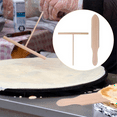 thumbnail image 4 of Juego de espátulas de madera con forma de T para esparcir la masa de panqueques, 4 utensilios de cocina uniformes para hacer crepes, 4 of 4