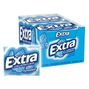 Extra Gum Peppermint Chewing Gum, 15 Pieces (Pack of 10) With Long Lasting Refreshing Taste