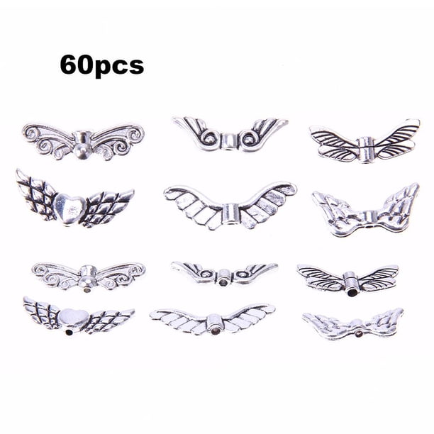 60 piezas mariposa alas de Ángel DIY decoración encanto joyería colgante cadena collar Sywqhk Libre de BPA