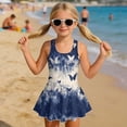 thumbnail image 6 of FOR U DESIGNS Girls' Sleeveless One-Piece Swimsuit Quick Dry Tropical Kids Bathing Suit Swimwear Bathing Suit for Kids, Butterfly Tie Dye, 6 of 7