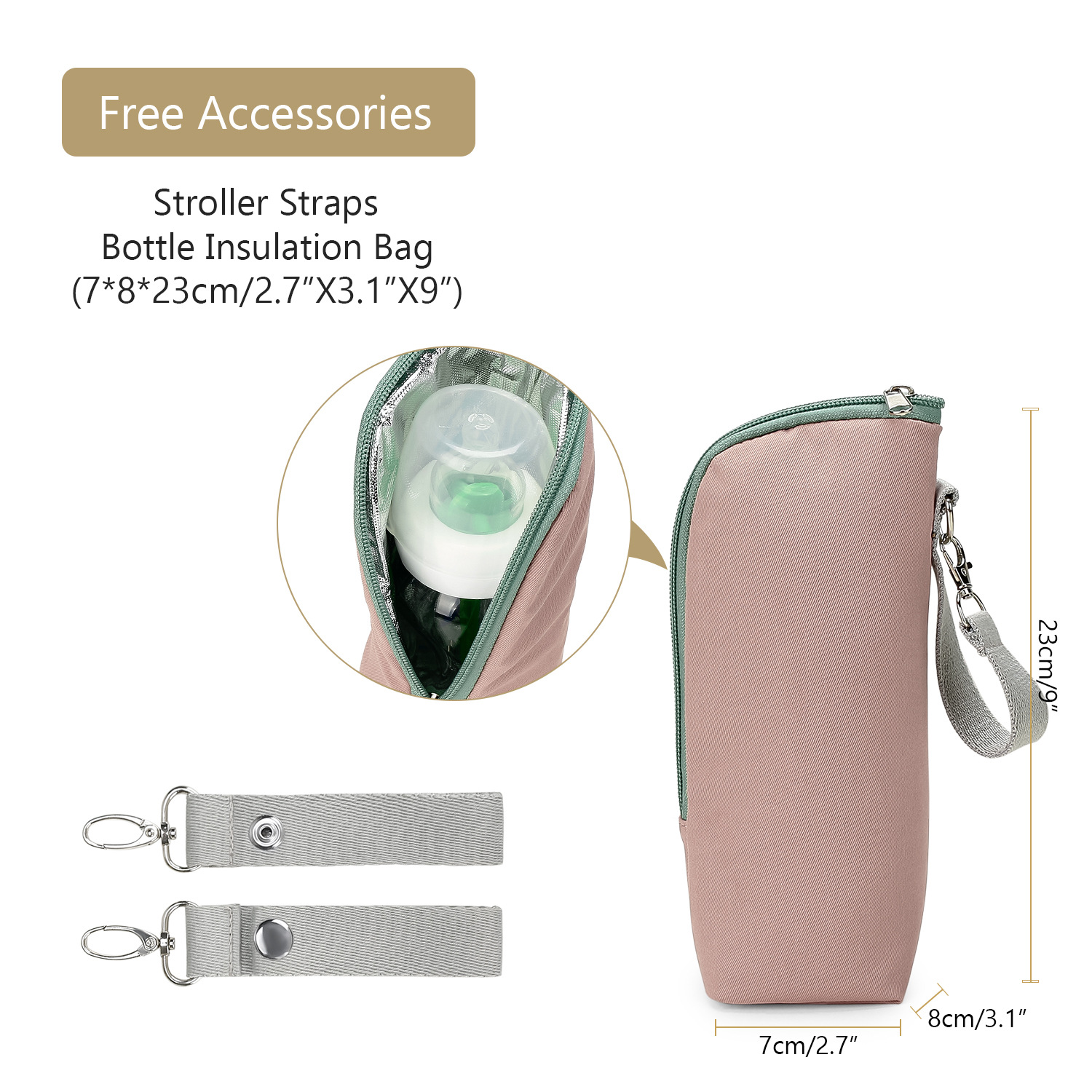 Mommy Bag, Maternal Child Bag, Outdoor Lightweight Handbag, Large-Capacity Backpack for Baby, Diaper Baby Bottle Storage Bag(Pink）)