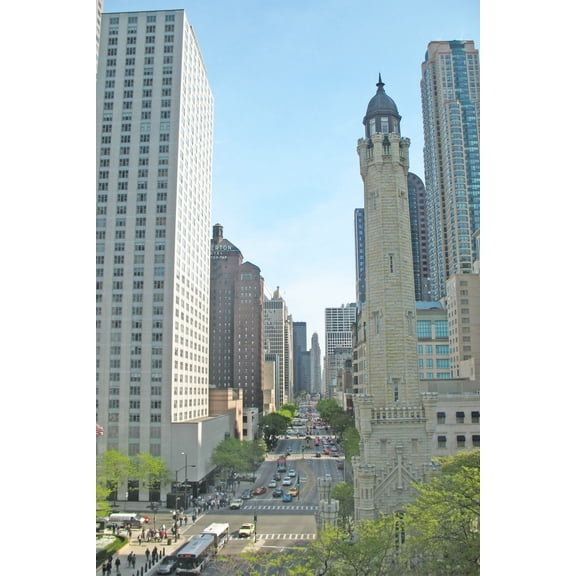 24x36 gallery poster, Magnificent Mile, Chicago