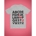 thumbnail image 3 of Kids Valentine's Day Alphabet ABC I Love You Toddler Adorable T-Shirt Gift, 3 of 7