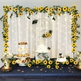 thumbnail image 5 of 3 Pack Artificial Sunflower Garland, 7.5ft/Strand Silk Sunflowers Hanging Vines Flowers with Green Leaves for Room Kitchen Garden Birthday Wedding Baby Shower Party Table Decor Large, 5 of 5