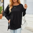 thumbnail image 6 of Zpanxa Fall Shirts Sales Womens Autumn Winter Plus Size Pullover Tops Casual Long Sleeve Blouse Sweatshirt, Black, XXXXL, 6 of 7
