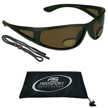 proSPORT Fishing Polarized BIFOCAL Sunglass Readers Wrap Around Brown Men Women