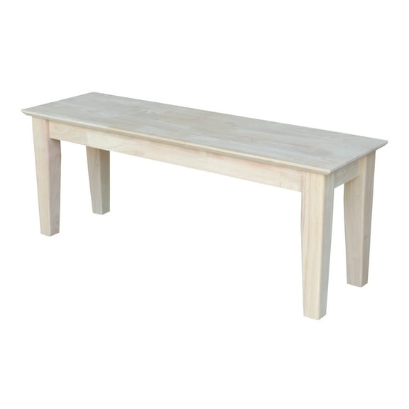 International Concepts 47-in Shaker Wood Bench, Unfinished