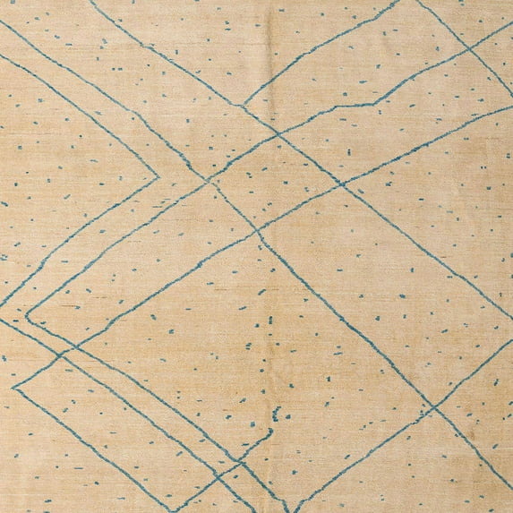 Ahgly Company Indoor Square Abstract Brown Oriental Area Rugs, 6' Square