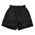 thumbnail image 6 of JIAYUE Women's Shorts Casual Loose Fit Everyday Wear Comfortable Relaxed Solid Color Lace Hem Elastic Waist For Spring Summer Autumn Versatile Female Bottoms, 6 of 6
