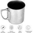thumbnail image 4 of Jinxiu 400ml Titanium Cup Portable Camping Mug Outdoor Water Cup Tableware For Travel Camping Backpacking With Foldable Handle1pcs, 4 of 5