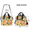 thumbnail image 2 of FORMRS Reusable Lunch Bag for Work School Leakproof Insulated Cooler with Adjustable Shoulder Strap, Beige Citrus Leaves, 2 of 6